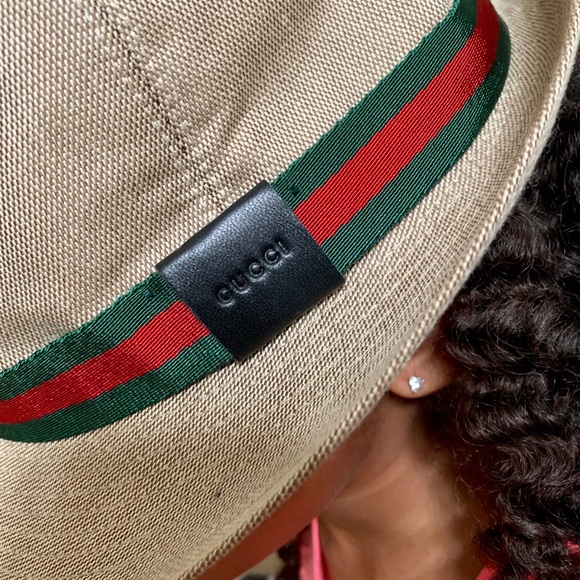 gucci canvas fedora